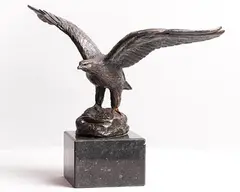 Eagle by Jeanne Rynhart, 1991, unique bronze, sold Jun 2018