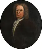 A Portrait of a Gentleman(possibly of the Cradock family, wearing a wig and a white stock) by English School, oil on canvas, offered Jun 2018