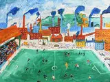 Football by Simeon Stafford, oil on canvas, offered Jun 2018