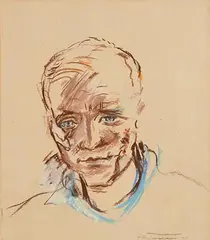 Diarmuid O'Ceallacain, Christy Ring, 1955, pastel on paper