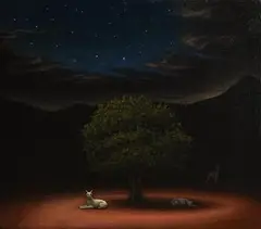 The Sacred Tree by Robert Ryan, oil on canvas on board, offered Jun 2018
