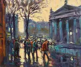 College Green, Dublin by Norman Teeling, oil on board, sold Jun 2018