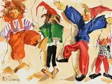Sara H. Le Jeune, Puppets on a String, oil on canvas board