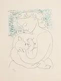 Pablo Picasso Spanish, Mother and Child, limited edition lithograph on Arches Frances handmade paper signed in the plate & numbered 270/1000