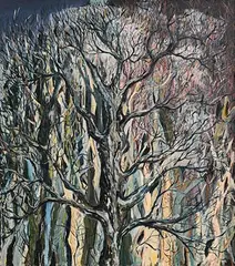 Zenda Williams, Knocknama Wood, Lough Hyne, acrylic on canvas