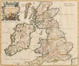 Robert Morden, Britannia Romana, hand coloured engraving - originally produced for Camden's Britannia (1695), this possibly from the second edition 1722
