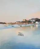 Anne Marie McInerney, Sunrise, The Cove, Baltimore, pastel on paper