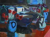 Brian Ballard, Two Jugs, oil on canvas