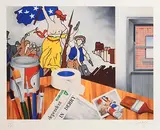 Robert Ballagh, My Studio, limited edition lithograph - numbered 12 from an edition of 75