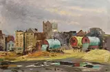 Geraldine M. O'Brien, View of Cook Street, Dublin 8, oil on canvas