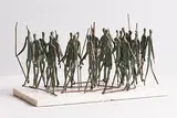 Maeve's Army by John Behan, unique bronze on marble base, sold May 2018
