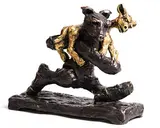 Patrick O'Reilly, Shepherd Bear, 2017, bronze and golf leaf - from an edition of 9
