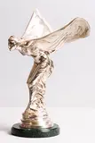 Spirit of Ecstasy by Charles Robinson Sykes British, silver plated sculpture on marble base, offered May 2018