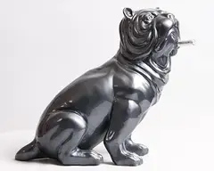 Alain Salomon, Chien Gris, resin sculpture - number 3 from an edition of 8