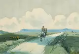 Charles McAuley, On the Road Home, watercolour