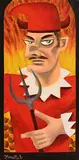 The Devil, Mr Punch by Graham Knuttel, oil on canvas, offered May 2018