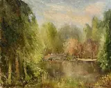 St. Stephen's Green, Dublin by Norman J. McCaig, oil on canvas, sold May 2018