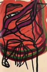 Nora van den Berg, Abstract IV, 2016, oil on paper