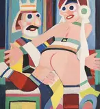Jack Donovan, Dancing for the King, 1991, oil on canvas on board