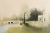 Anthony Robert Klitz, By the River Lee, Cork, oil on canvas