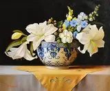 Vladimir Cherkasov Russian, Lilies, 2017, oil on canvas