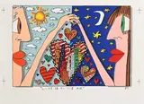 James Rizzi, Love is in the Air, 1980-89, lithograph on Fabriano paper with watermark published by John Szoke Editions, New York