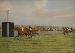 Isaac Cullin, Jockey Club Stakes, 1912, watercolour