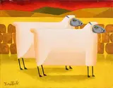 Ewe II by Graham Knuttel, oil on canvas, sold May 2018