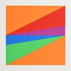 Bill Max, Geometric Composition, 1973, silk screen - number 6 from an edtion of 200