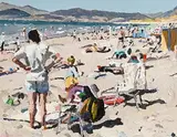 Stephen Cullen, Rossbeigh Beach, oil on canvas board