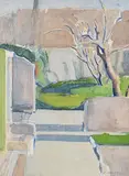 Julian Campbell, Towards the Apple Orchard, oil on canvas board