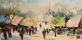 Market Flavours by Jorge Aquilar-Agon Frsa, Aapb, Aea, Spanish, oil on canvas, offered May 2018