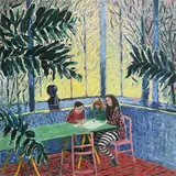 Philip Ryan, Plant House - Interior, oil on board