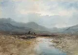 Connemara Landscape by Percy French, watercolour, sold Apr 2018