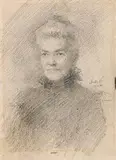 Rosa Butt by John Butler Yeats, 1902, pencil drawing on paper, sold Apr 2018
