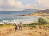 Hay Making, White-Park Bay, Co Antrim by Maurice Canning Wilks, oil on canvas, sold Apr 2018