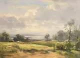 Cattle Grazing by Frank McKelvey, oil on canvas, offered Apr 2018