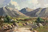 Shimna River, Mourne Mountains by George K. Gillespie, oil on canvas, sold Apr 2018