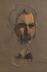 Self Portrait by Seán Keating, pastel on paper, sold Apr 2018