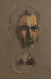 Seán Keating, Self Portrait, pastel on paper