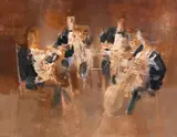 String Quartet No.3 by George Campbell, oil on board, sold Apr 2018