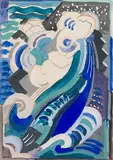 Mainie Jellet, Design for a Rug (Ceadogan - Mainie Jellett 13), gouache on board