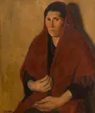 Michael Augustine Power O'Malley, Aran Woman, 1912, oil on canvas board