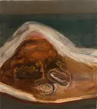 Woman Under Slieve na Gluisadh by Barrie Cooke, oil on canvas board, sold Apr 2018