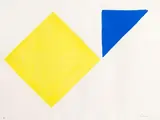 William Scott, Yellow Square plus Quarter Blue, from "A Poem for Alexander", 1972, limited edition lithograph - artist's proof aside from an edition of 72