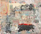Letter (Srik Series) by John Kingerlee, 2015, oil and collage on card, sold Apr 2018