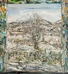 Whitethorn, Snow by Nick Miller, 2006, oil on canvas, sold Apr 2018