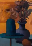 John Boyd, Still Life on Tabletop, oil on board