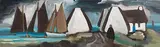 Markey Robinson, Fishing Village, West of Ireland, gouache on board