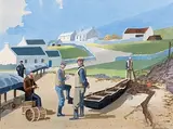 John Skelton Snr, Network, Inishmor, Aran, oil on canvas board